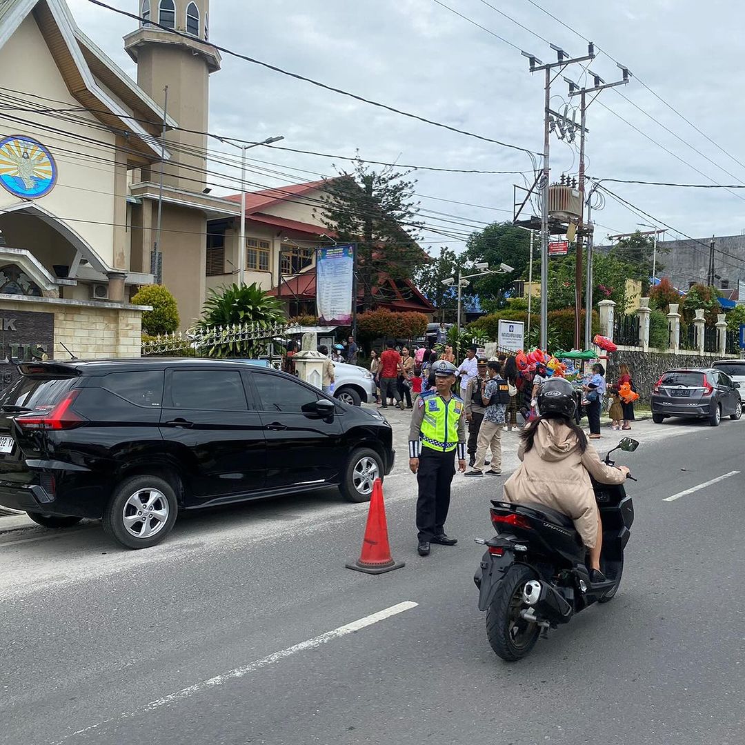 Polres Kotawaringin Barat Amankan Kegiatan Ibadah Kenaikan Isa Almasih
