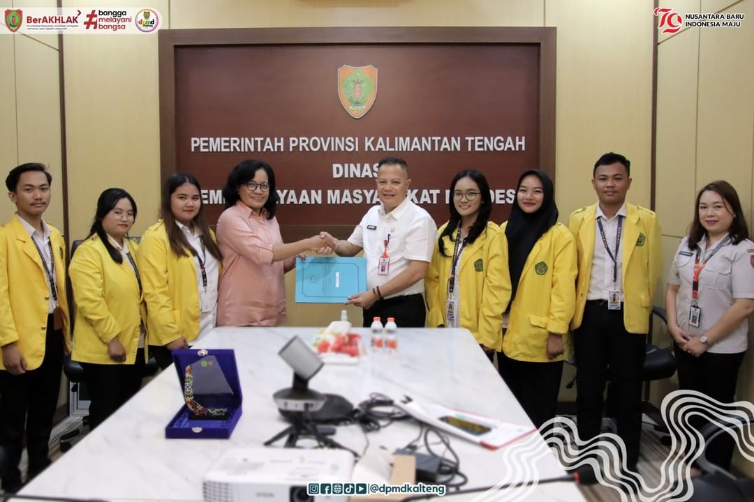 Mahasiswa FISIP UPR Selesaikan Magang di Dinas PMD Kalteng