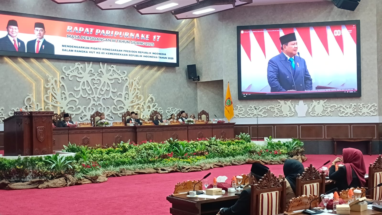 Rapur DPRD Kalteng Pidato Kenegaraan Presiden Jelang HUT RI ke-80