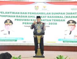 Wagub Edy Pratowo Lantik Pimpinan Baznas Kalteng, Dorong Zakat Jadi Motor Keadilan Sosial