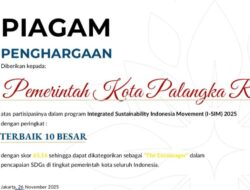 Palangka Raya Masuk 10 Besar Kota Berkelanjutan Nasional, Fairid: Bukan Sekadar Penghargaan