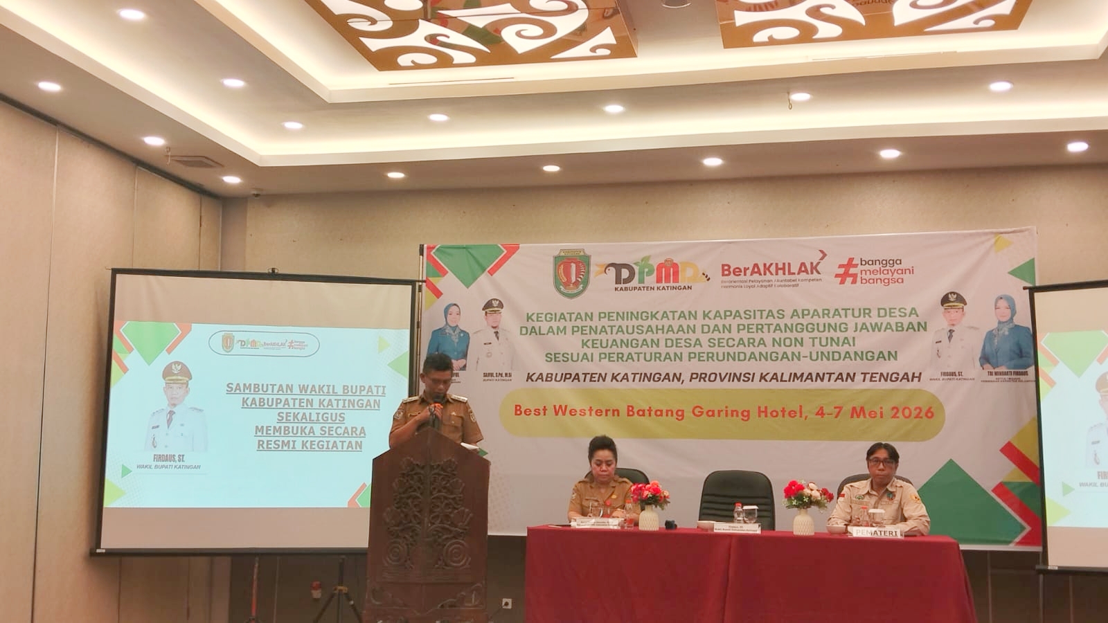 Pelatihan Keuangan Desa Non-Tunai, Wakil Bupati Katingan Dorong Transparansi dan Akuntabilitas