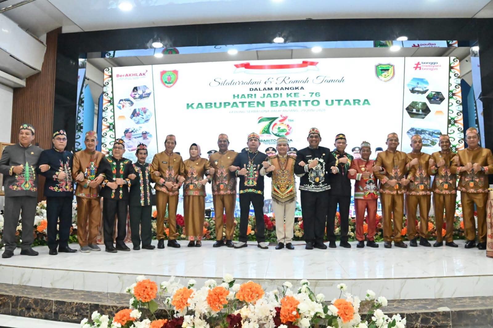 Gubernur Agustiar Hadiri Ramah Tamah HUT Barito Utara ke-76, Tekankan Pentingnya Persatuan