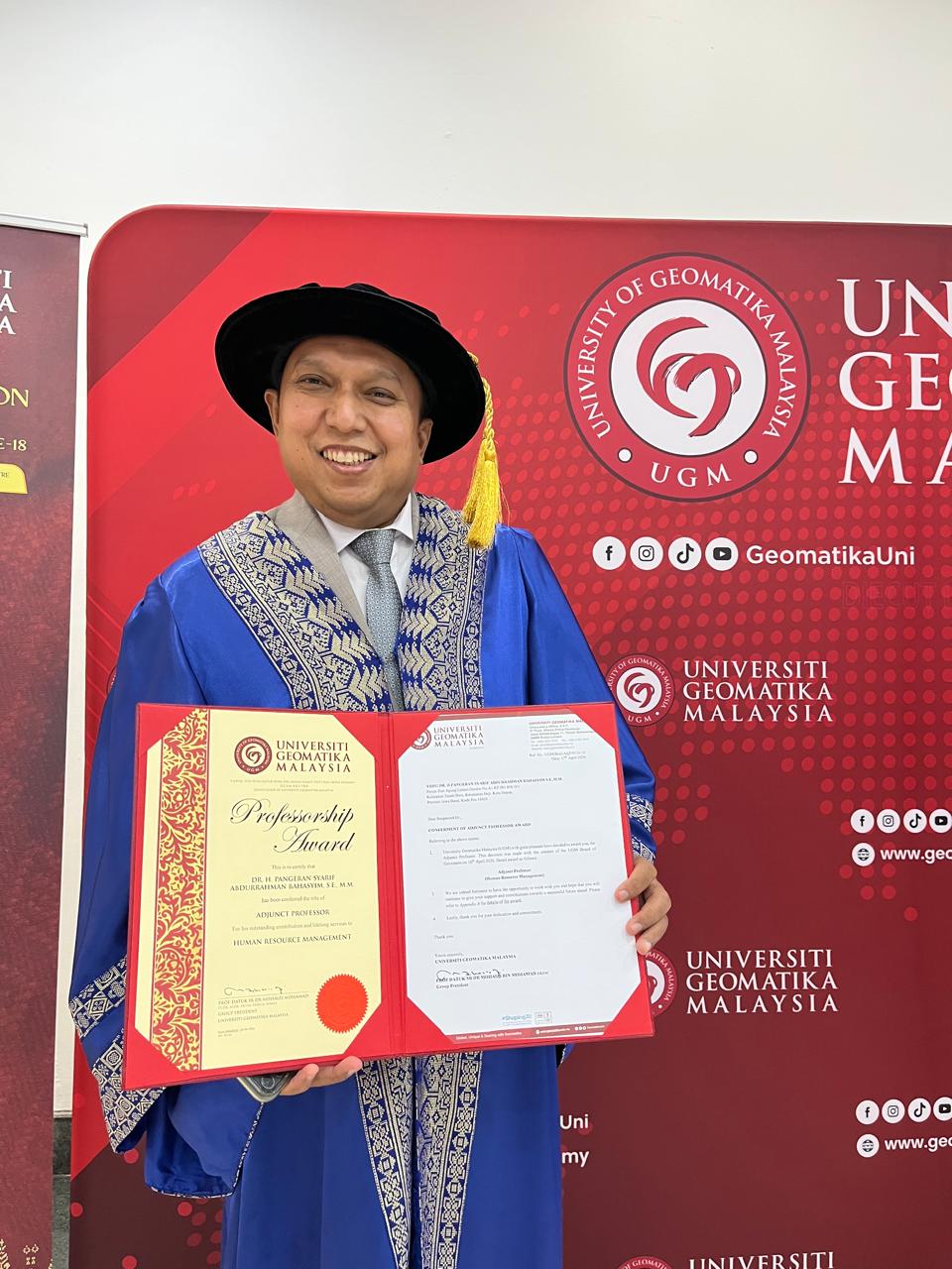 Dikukuhkan Jadi Adjunct Professor Universiti Geomatika Malaysia, Pangeran Syarif Abdurrahman: Motivasi untuk Terus Membangun Indonesia