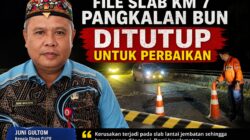 File Slab Km 7 Pangkalan Bun Ditutup Untuk Perbaikan