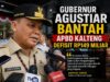 Gubernur Agustiar Bantah APBD Kalteng Defisit Rp149 Miliar