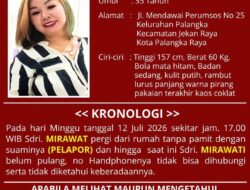 Mirawati Dilaporkan Hilang di Palangka Raya, Polisi Minta Warga Bantu Berikan Informasi