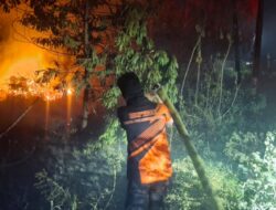 Api Kembali Berkobar Di bekas Laha  Terbakar Sabaru