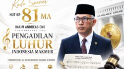 Kado HUT ke-81 MA, Hakim Andreas Eno Persembahkan Lagu “Pengadilan Luhur Indonesia Makmur”