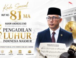 Kado HUT ke-81 MA, Hakim Andreas Eno Persembahkan Lagu “Pengadilan Luhur Indonesia Makmur”