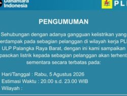 PLN Kembali Umumkan Pemadaman Listrik Bergilir di Palangka Raya, Cek Wilayah Terdampak Disini!