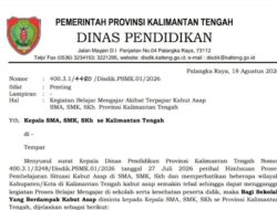 Kabut Asap Tambah Tebal, Jam Belajar SMA, SMK, SKh se-Kalteng Dipangkas