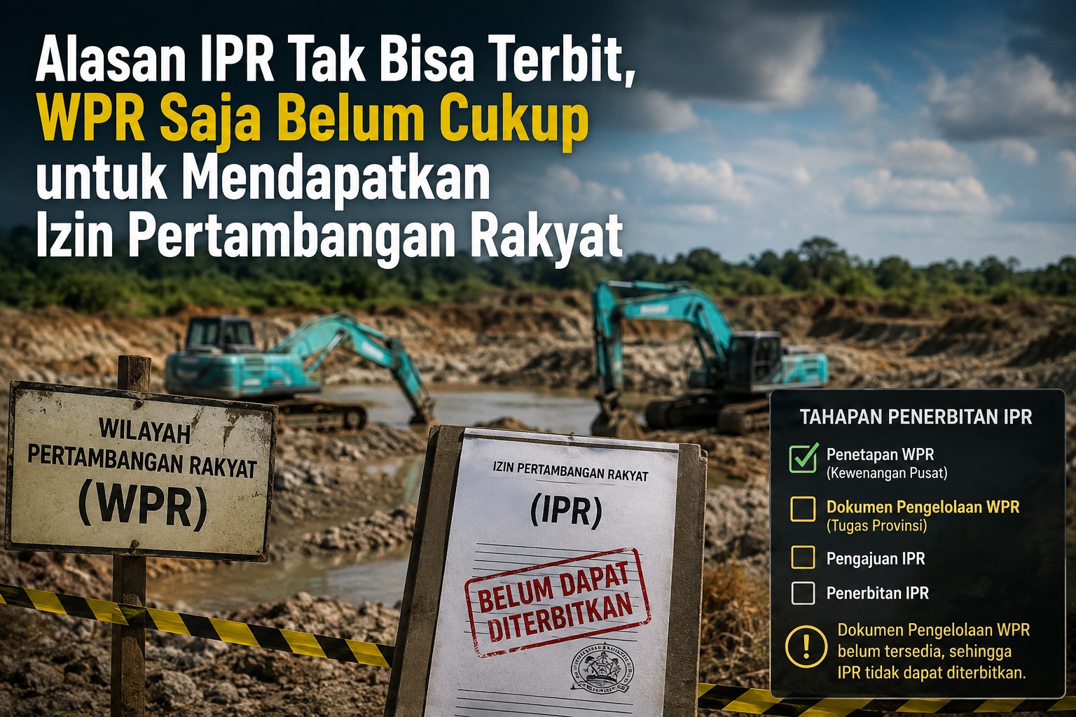Alasan IPR Tak Bisa Terbit, WPR Saja Belum Cukup untuk Mendapatkan Izin Pertambangan Rakyat